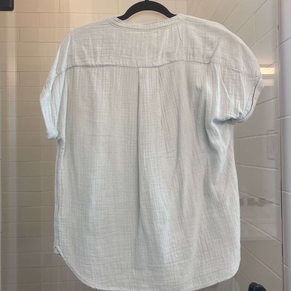 Faherty organic cotton shirt. Light blue. - Picture 4 of 4